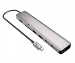 USB-C 9-in-1 docking station, HDMI 4K/60Hz, 3.5mm K 2x USB-A, USB-C load PD, USB-C data, SD/TF, RJ45